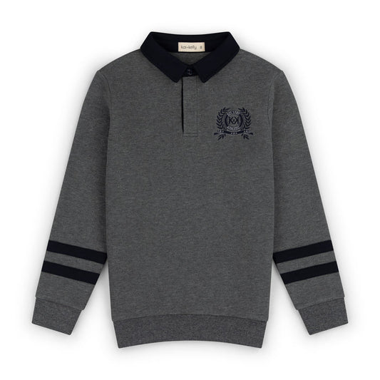 polo l/s the prep edit - melange grey
