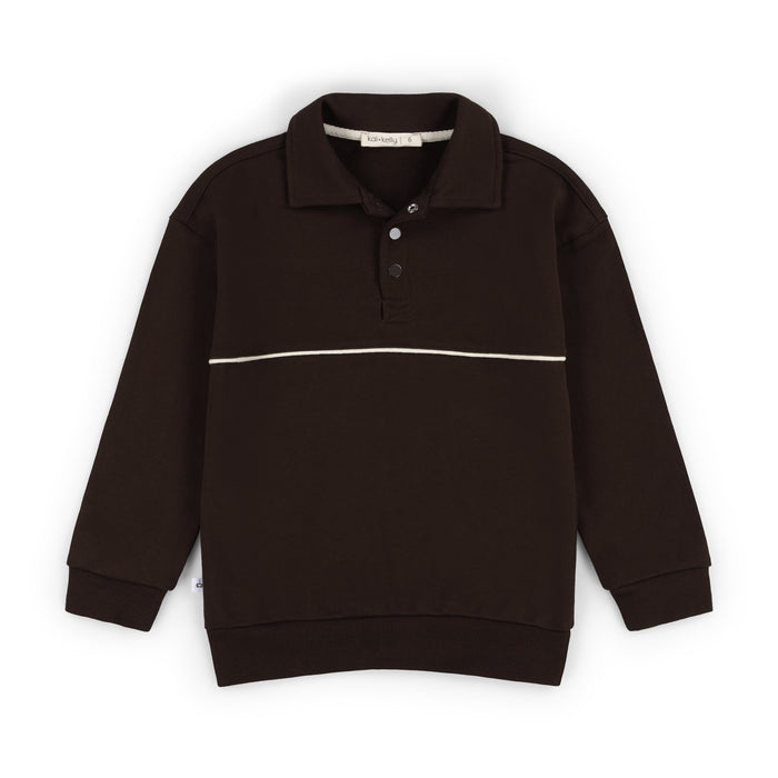polo l/s track and field - cocoa