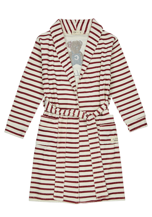 robe striped teddy