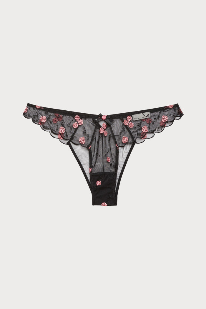 Rose and Vine Embroidery Cheeky Brief
