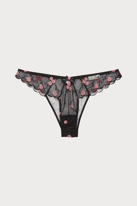 Rose and Vine Embroidery Cheeky Brief
