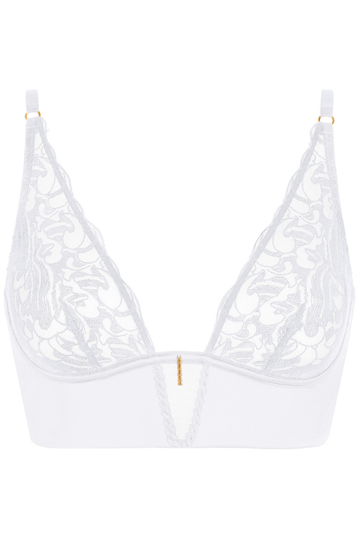Aubade Satin Memories Arctic Blue Triangle Bralette | Luxury Triangle Bra