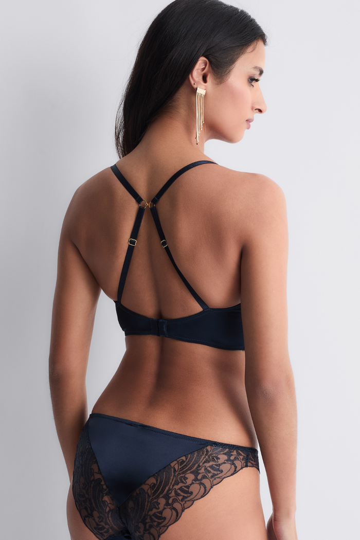 Aubade Satin Memories Deep Sea Italian Brief | French Knickers