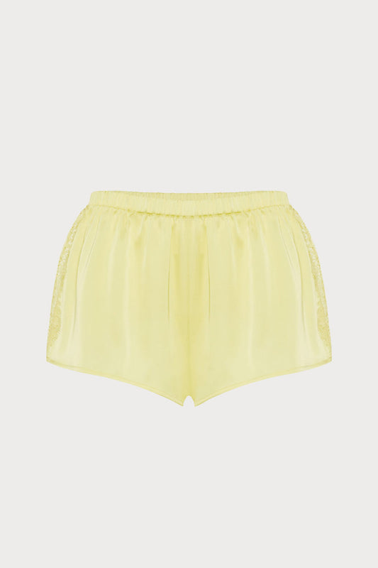 Satin Secrets Yellow Short, Size 2 (UK 10-12)