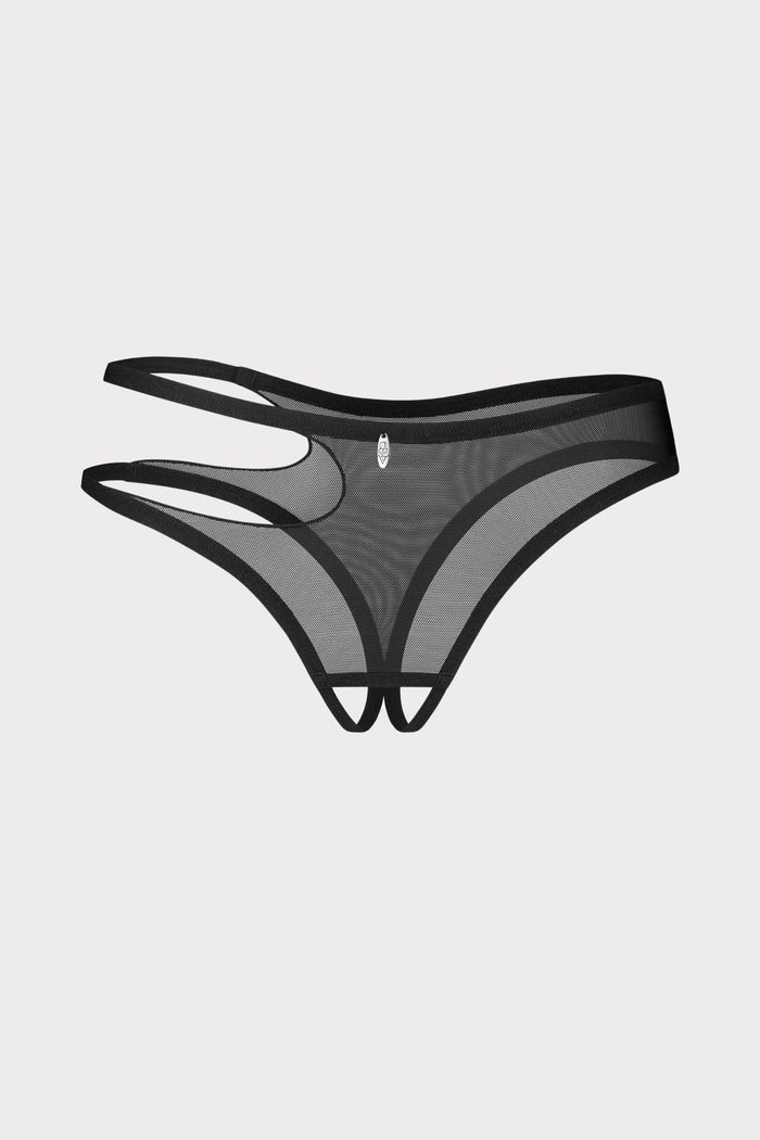 Obsessive Saturis Black Crotchless Thong