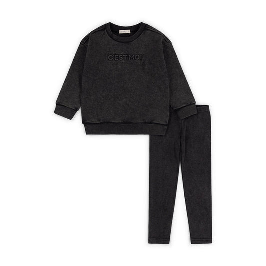 set outfit cest moi sweatshirt - onyx
