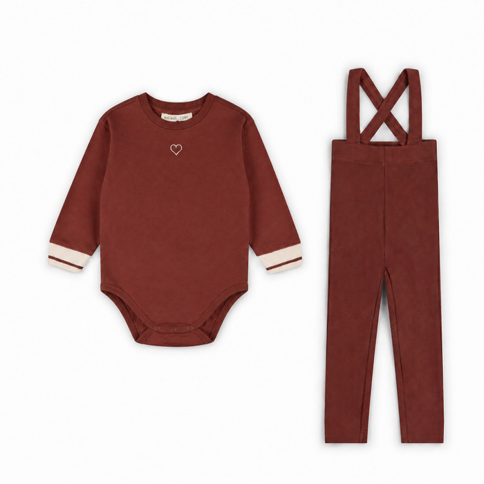 set outfit clube de baseball overall - deep clay