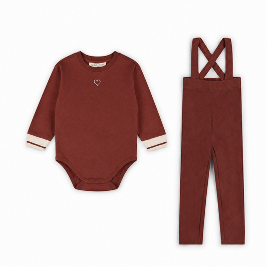 set outfit clube de baseball overall - deep clay