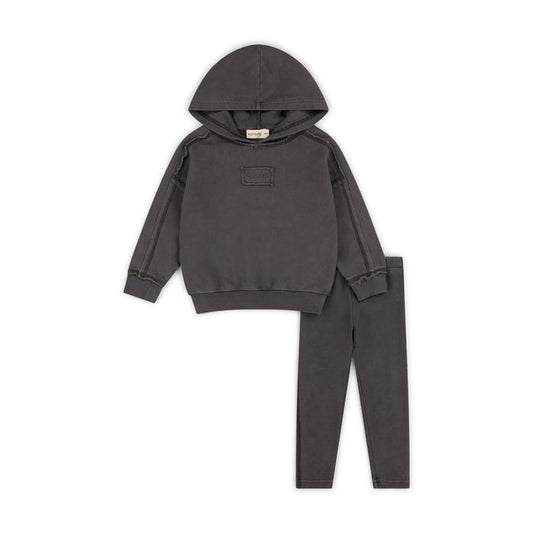 set outfit quiet comfort hooded - gunmetal