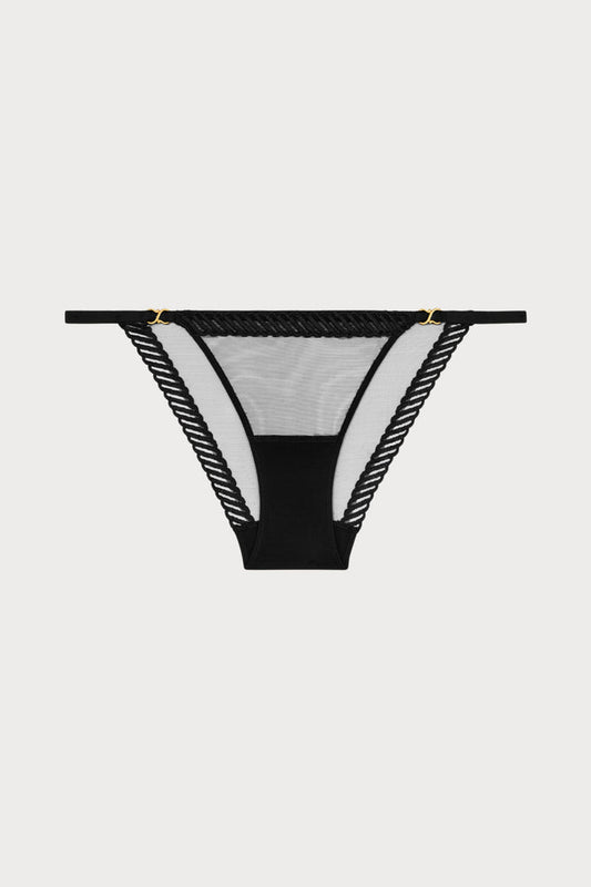 Sheer Emotion Black Mini Coeur Brief