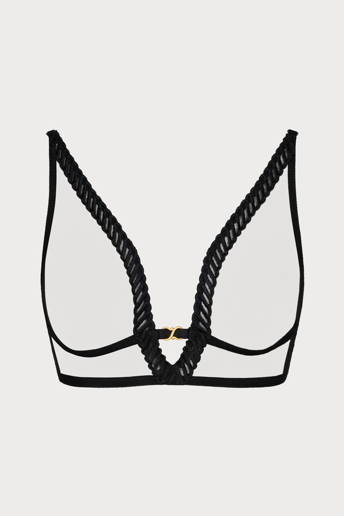 Sheer Emotion Black Wireless Bralette