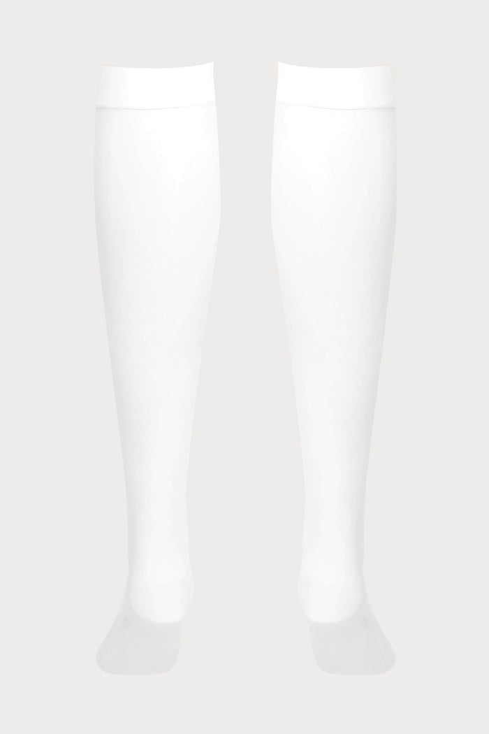 Maison Close Sheer White Knee-High Socks 20 Denier - Naughty Knickers