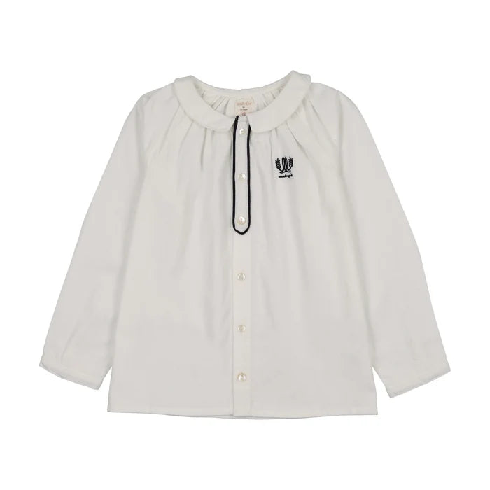 shirt l/s logo peter pan - winter white