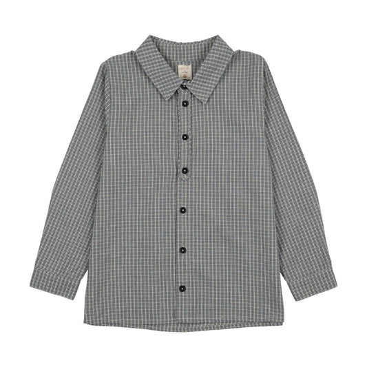 shirt l/s plaid - dried blue plaid