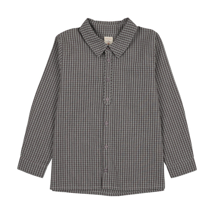 shirt l/s plaid - soft gray plaid
