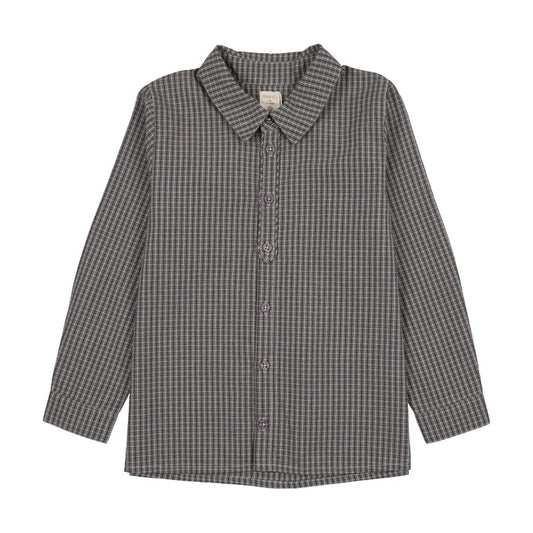 shirt l/s plaid - soft gray plaid