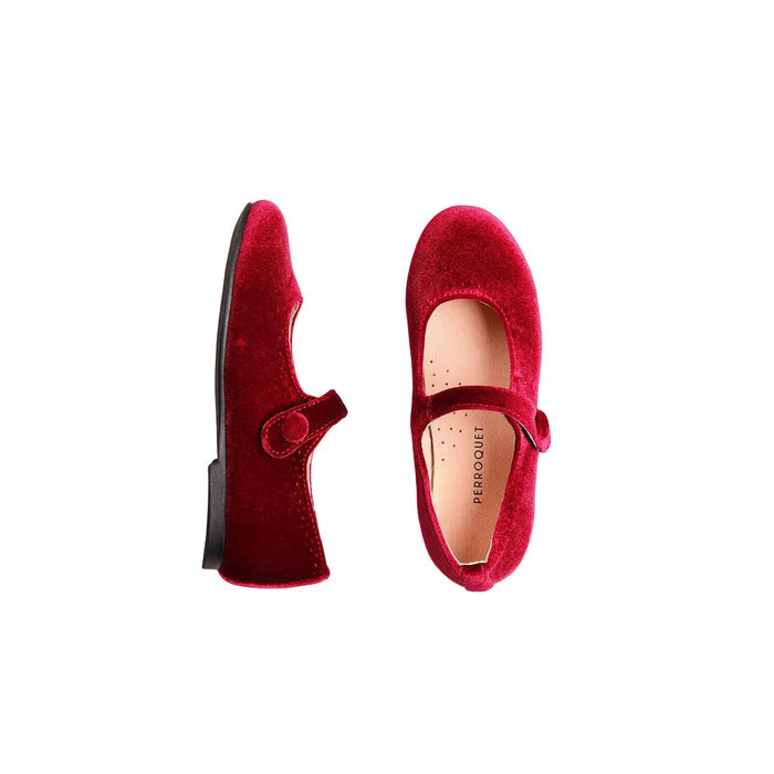 shoes dot mary jane - brick red velvet