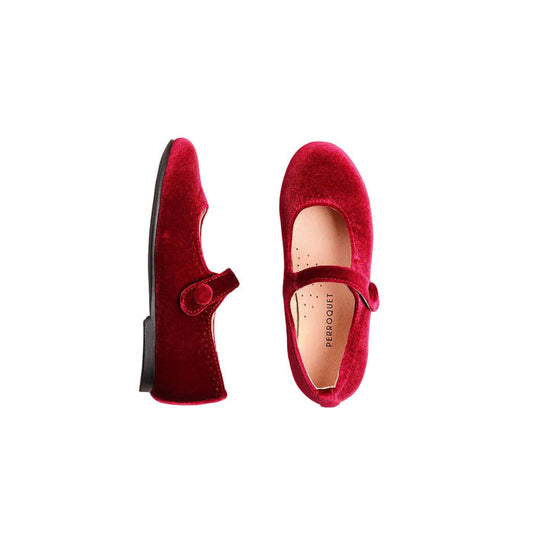 shoes dot mary jane - brick red velvet