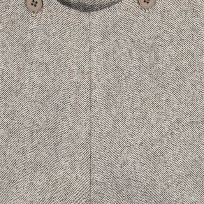 shorts herringbone suspender - brown