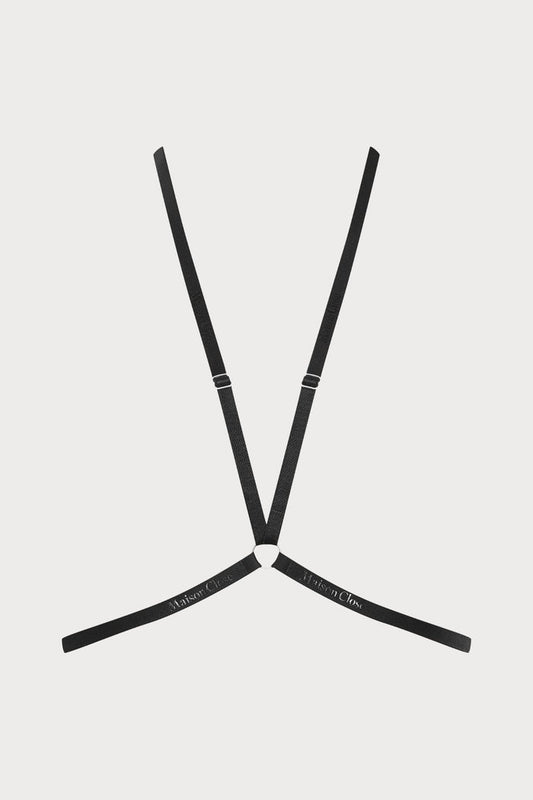 Maison Close Signature Harness Black/Silver - Naughty Knickers
