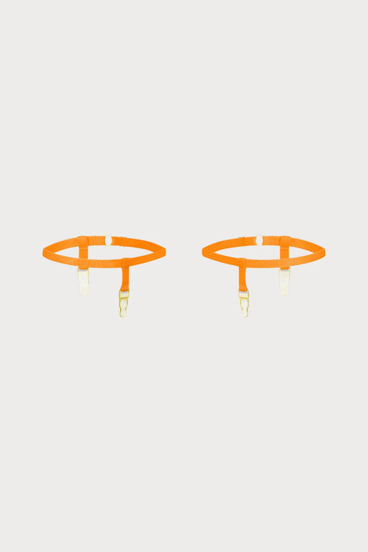 Maison Close Signature Leg Garters Orange - Naughty Knickers