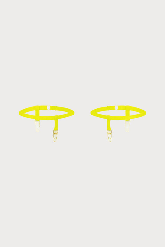 Maison Close Signature Leg Garters Yellow - Naughty Knickers