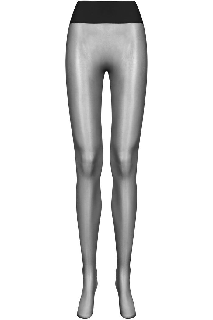 Maison Close Signature Seamless Back Seam Tights Black 20 Denier