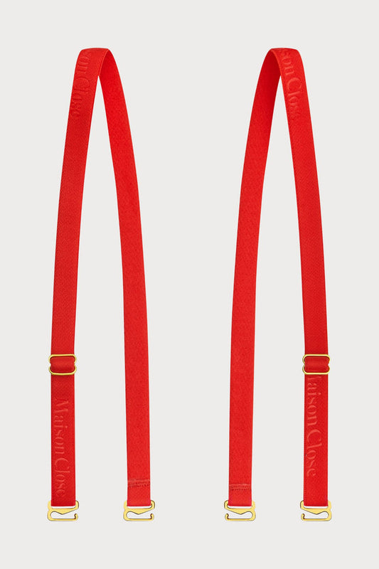 Maison Close Signature Shoulder Straps Red - Naughty Knickers