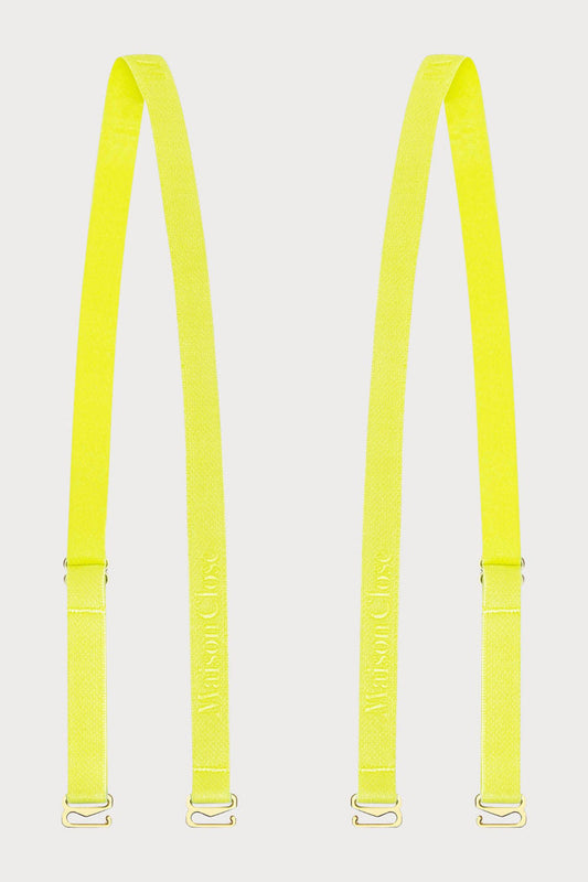 Maison Close Signature Shoulder Straps Yellow - Naughty Knickers