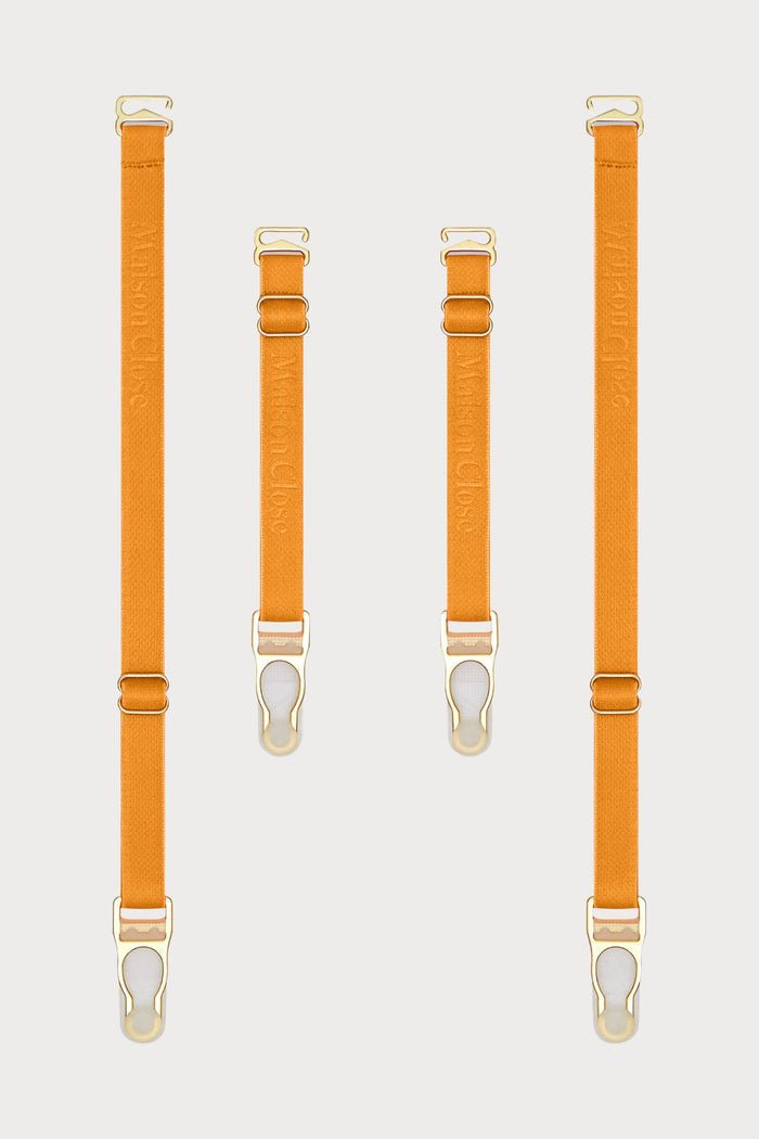 Maison Close Signature Suspender Straps Orange - Naughty Knickers