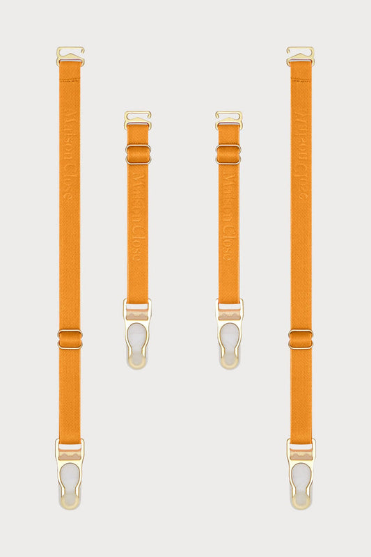 Maison Close Signature Suspender Straps Orange - Naughty Knickers