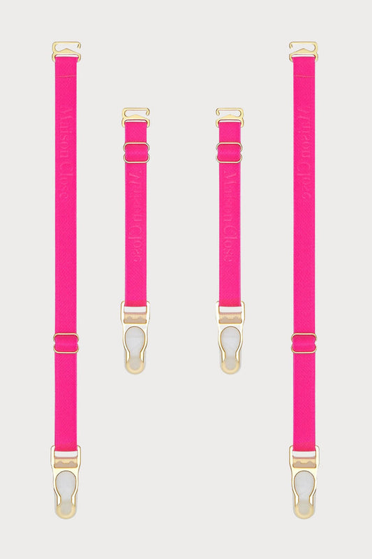 Maison Close Signature Suspender Straps Pink - Naughty Knickers