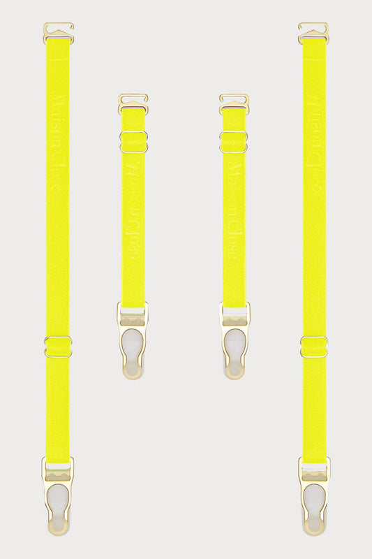 Maison Close Signature Suspender Straps Yellow - Naughty Knickers