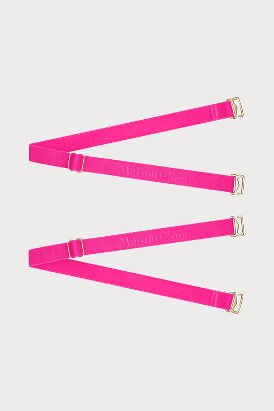 Maison Close Signature Thong Straps Pink - Naughty Knickers