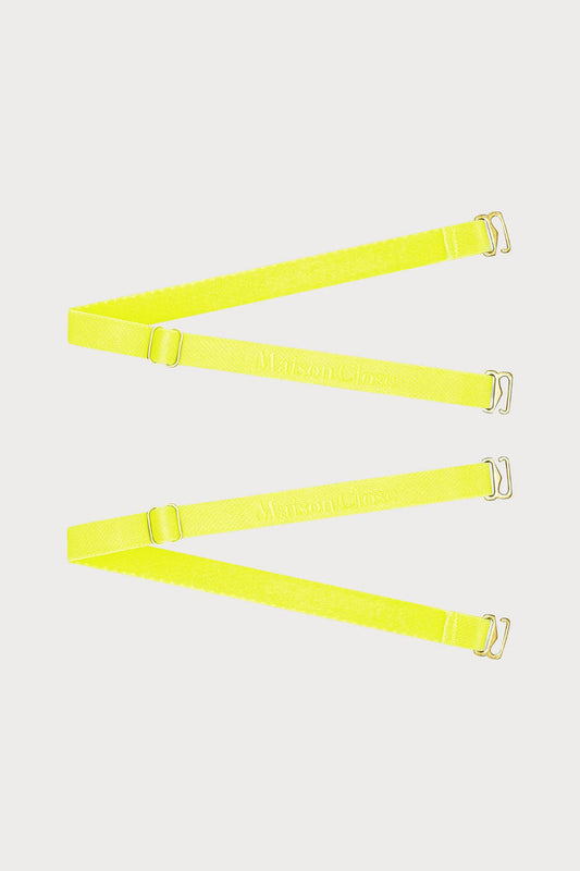 Maison Close Signature Thong Straps Yellow - Naughty Knickers