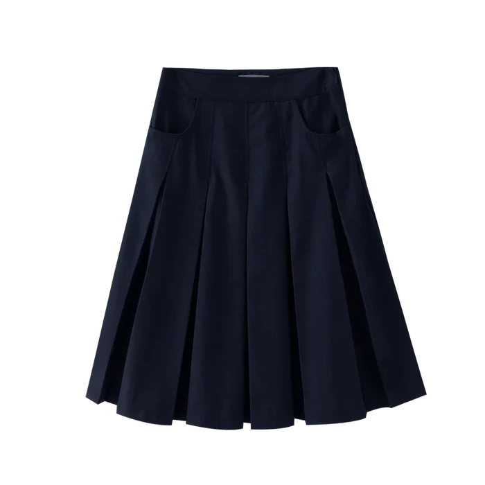 skirt classic pleated - navy