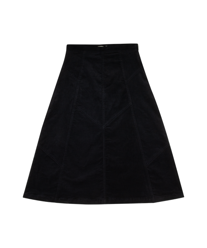 skirt corduroy panel - navy