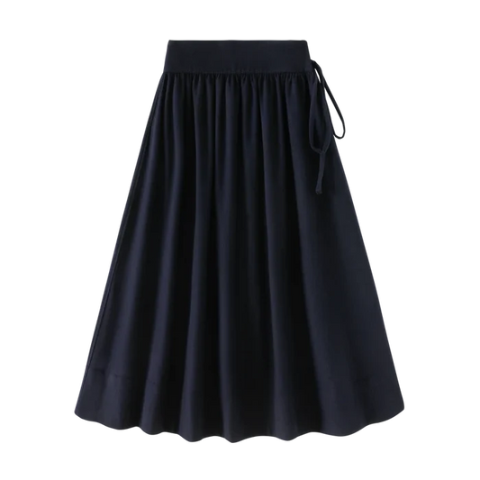 skirt gathered yoke - navy