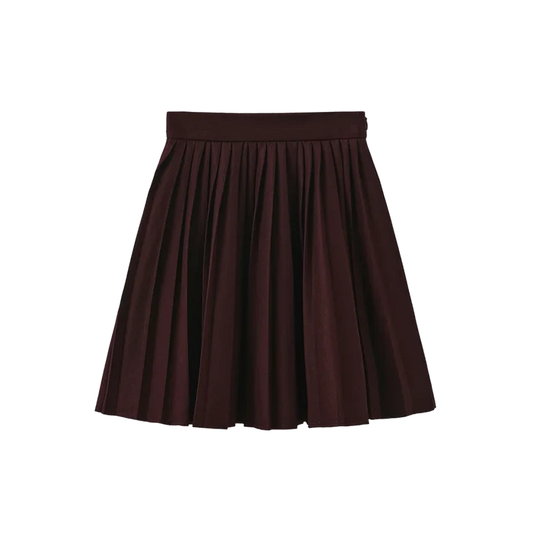 skirt knife pleated - brown