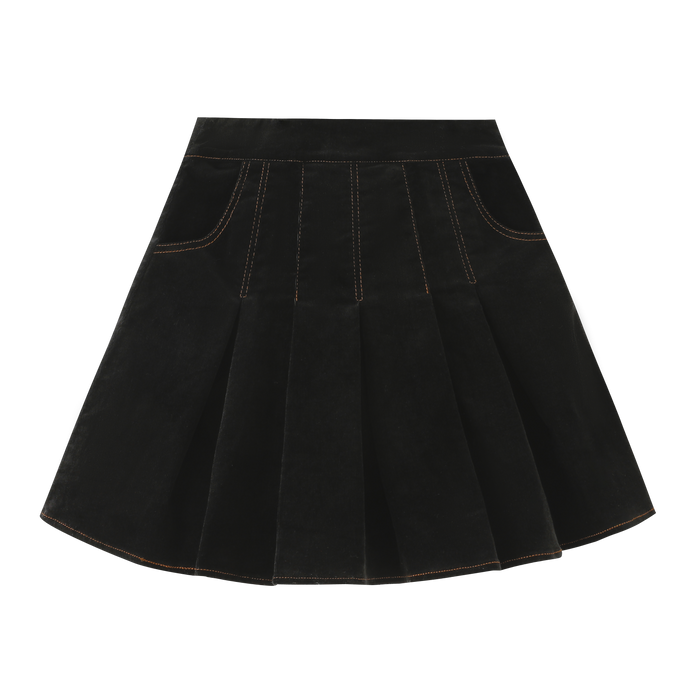 skirt panelled with pockets - navy