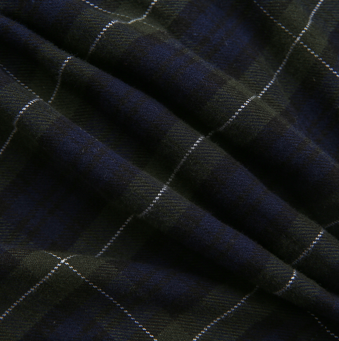 skirt pleated plaid with pockets - navy/green