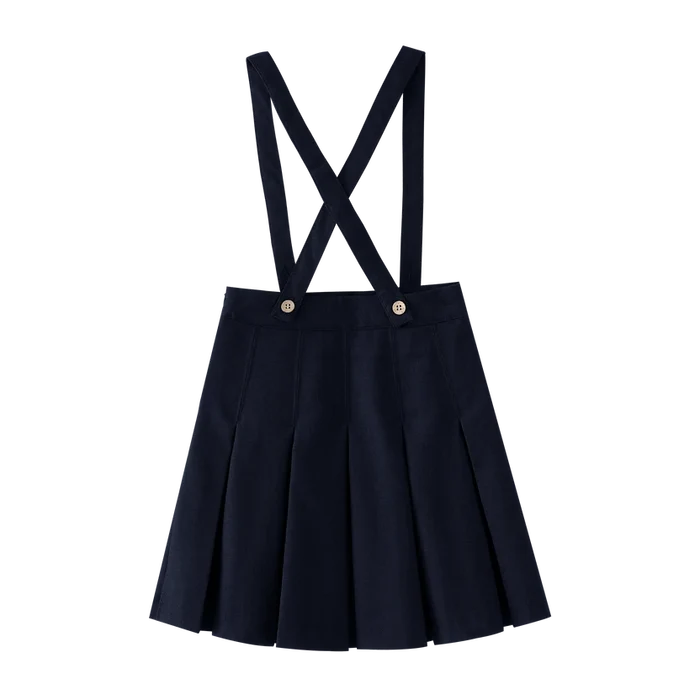 skirt suspender pleated - navy