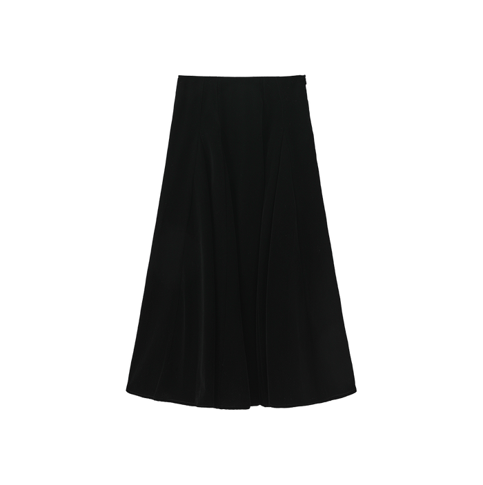 skirt velvet flair - black