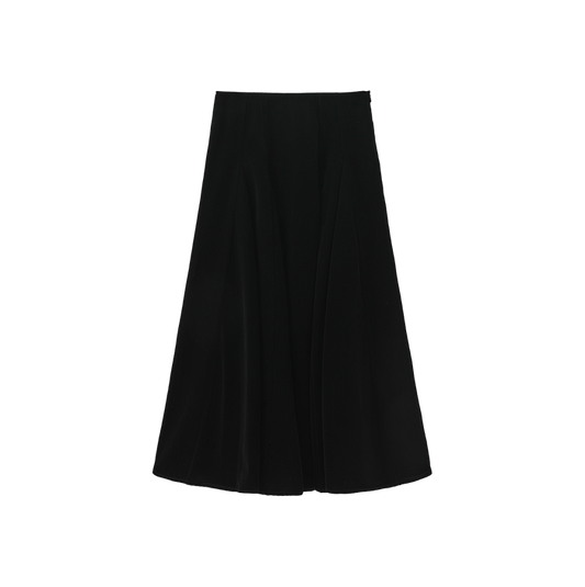 skirt velvet flair - black
