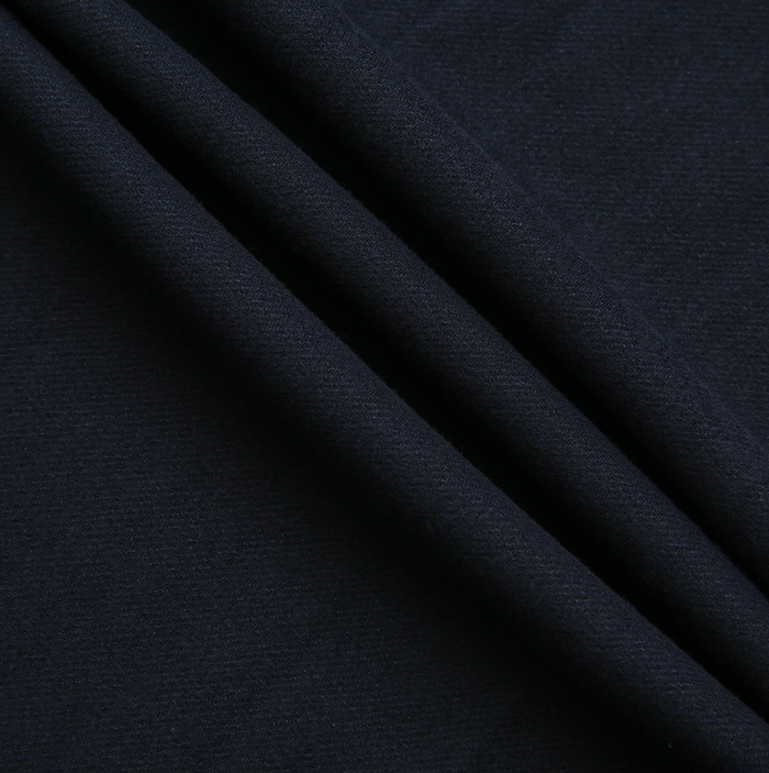 skirt wool wide pleated with waist belt - navy