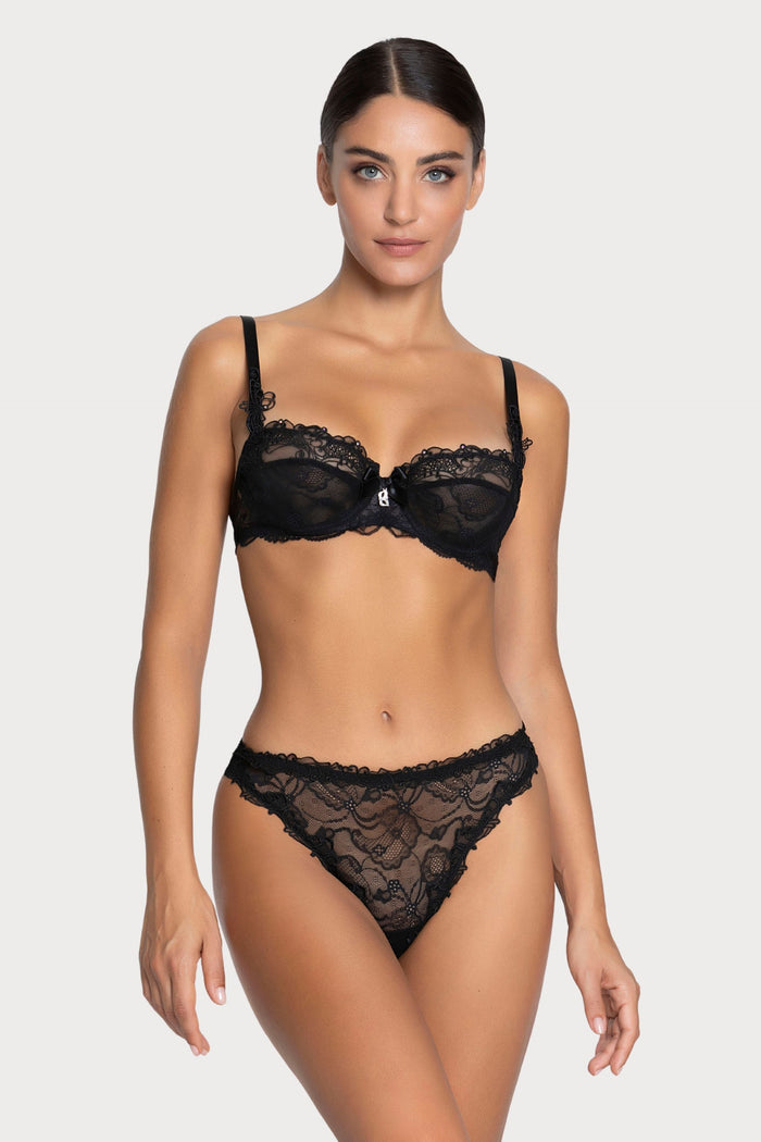 Lise Charmel Soir de Venise Half Cup Bra Black