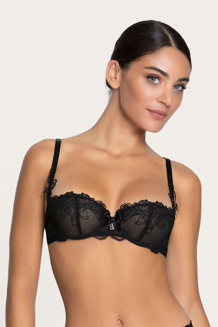Lise Charmel Soir de Venise Vertical Seam Half Cup Bra Black