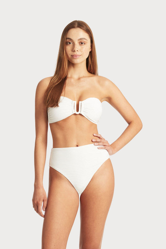 Spinnaker High Waist Bikini Bottom, Size L