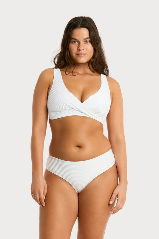 Spinnaker White Cross Front Bikini Top