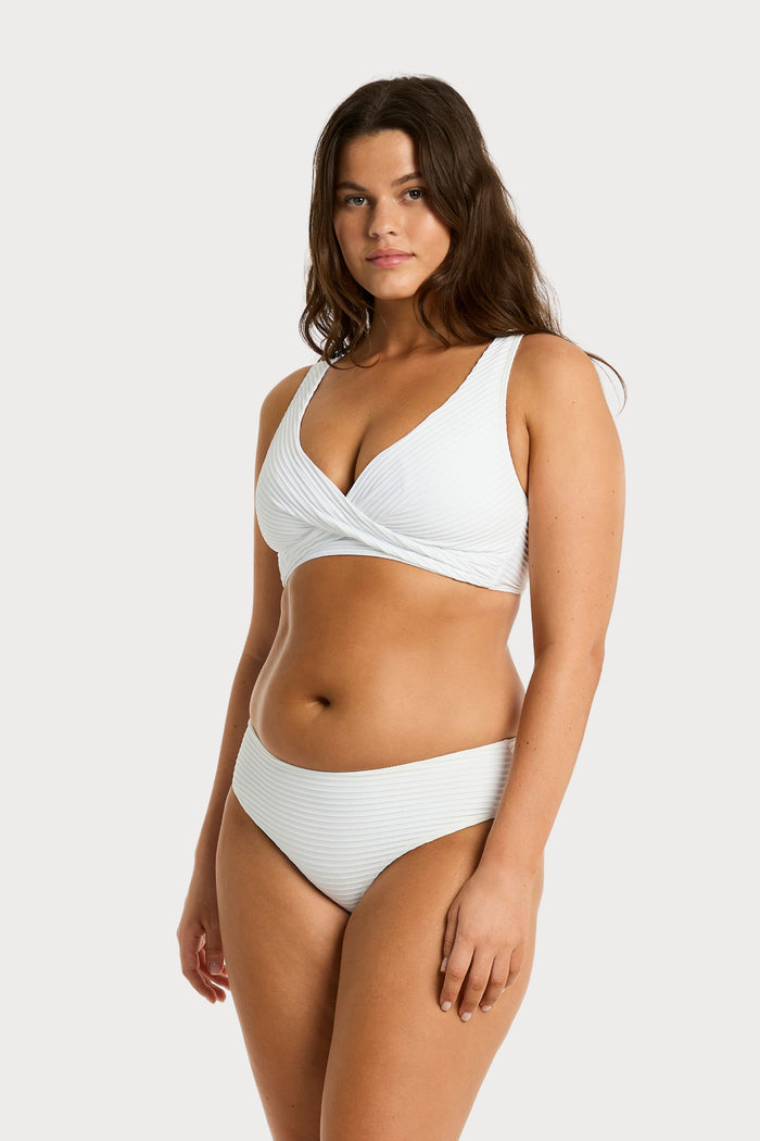 Spinnaker White Cross Front Bikini Top